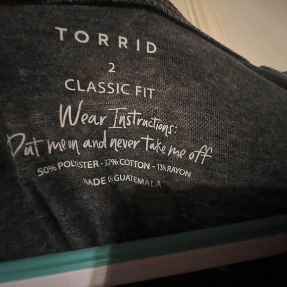This TORRID Triblend Jersey Black Wash Red White Boozy Tee - Picture 4 of 7
